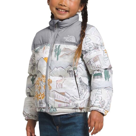 NWT North Face Nuptse 700 Down Series Puffer Jacket Toddler‎ 2T Wolf Gray Winter - Picture 1 of 11